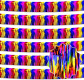 6 Pack 10 Ft Rainbow Foil Fringe Garland Metallic Streamers Tinsel Banner Wall Hanging Garland Backdrop for Parade Floats, Halloween, Christmas, Thanksgiving, New Year Party Decorations