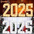 Decorations: 4 ft Mosaic Light Up Number 4, Warm or Cool White LEDs