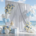 20ftx12ft Silver Sequin Backdrop Curtain Panels for Parties, Wrinkle Free Glitter Photo Backdrop Drapes 4 Panels 5x12FT Shimmer Back Drop Cloth for Wedding Birthday Christmas Photography Background