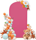 Wedding Arch Cover 6.6FT Arch Backdrop Cover Spandex Fitted Arch Cover for Round Top Chiara Backdrop Stand Covers for Wedding Birthday Party Baby Shower Banquet Ceremony Decoration