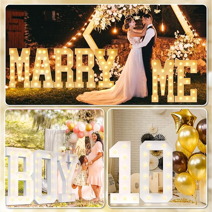 Decorative Sign Marquee Light Up Letters 4 Ft Tall USB or Battery