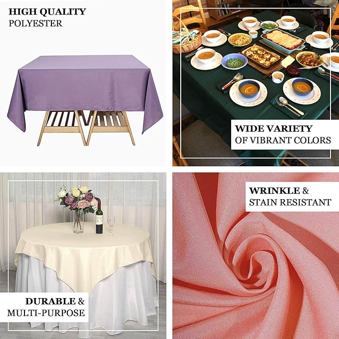 Efavormart 70" Square Linens Gold Wholesale Linens Polyester Square Linen Tablecloth for Wedding Banquet Party Restaurant