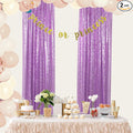 ShinyBeauty Sequin Curtains 2 Panels Sparkling Lavender Glitter Photo Backdrop - 2FT x 8FT Shimmer Backdrop for Wedding Party Baby Shower Birthday Stage Decorations -1011E
