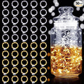 Aogist 50 Pack Fairy Lights 3 Modes 7ft 20 LED Waterproof,Silver Wire Firefly Starry Moon Mini String Lights for Mason Jars Christmas DIY Crafts Wedding Party Bedroom,Cool White&Warm White