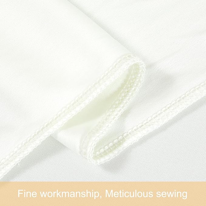 Backdrop Curtain Set, 10 Panels, Ivory Wrinkle-Free Fabric, 5x12 Ft
