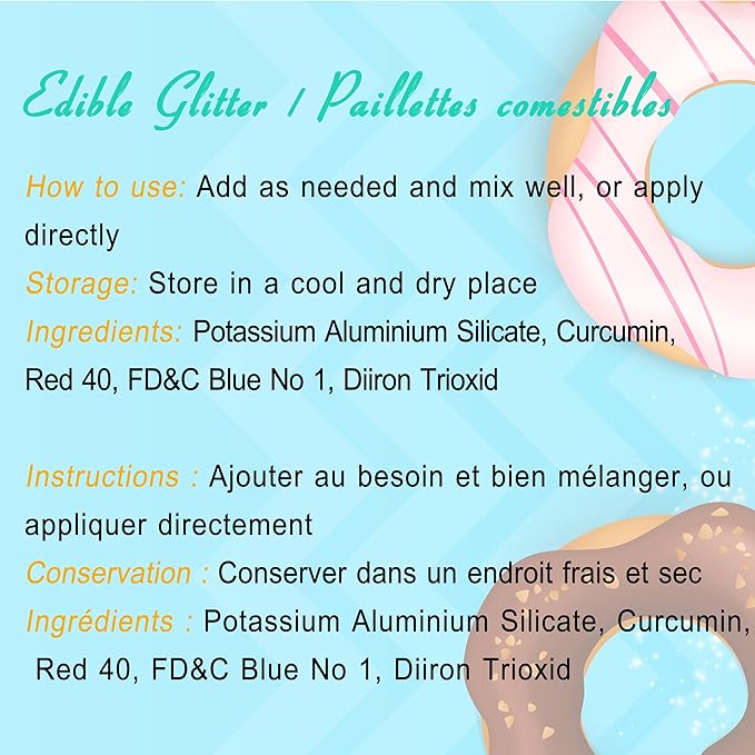 Edible Glitter Paint - 2 fl.oz Food Grade Metallic Glitter Cake Paint for Cake Decorating, Baking, Cupcakes - Shimmer Art Decorative Liquid Edible Paint Food Coloring for Fondant, Donuts (Silver)