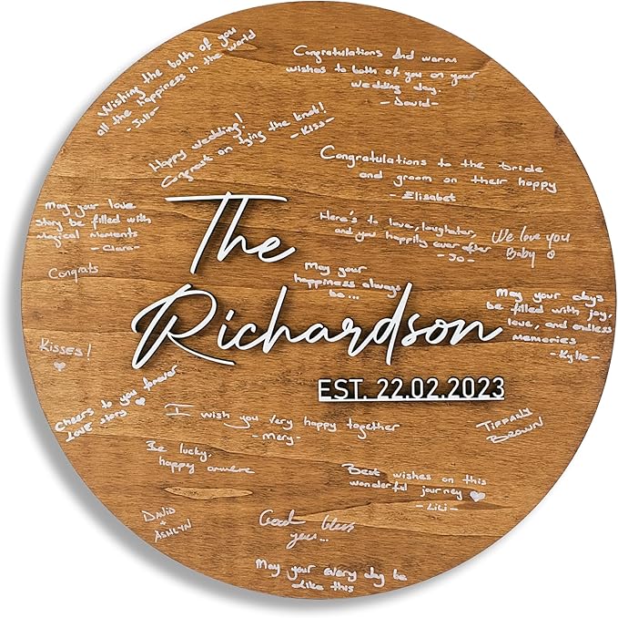 Decorative Sign Plaque, Wedding Guest Book Alternative in Birch Plywood
