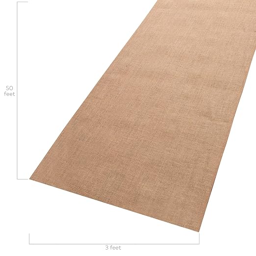 Aisle Runners, 3' x 50' Burlap Weave for Outdoor Wedding Ceremonies