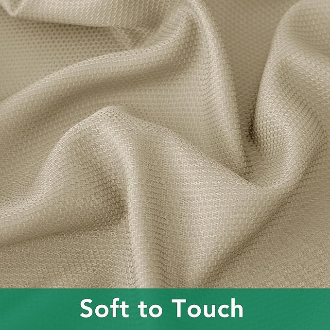 Biscaynebay Textured Fabric Tablecloths 60x108 Inches Rectangular, Natural Water Resistant Tablecloths for Dining, Kitchen, Wedding, Parties etc. Machine Washable