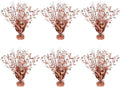 6 Pack Star Table Centerpieces for Party, Birthday Table Decorations for Kids Adults, Party Centerpieces for Tables for Wedding Baby Shower Graduation Holiday Event (Rose Gold)