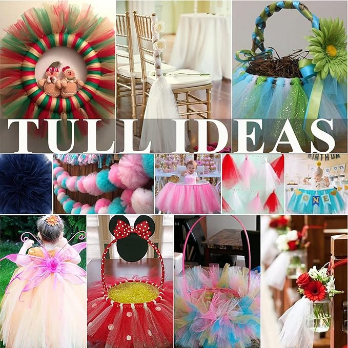 Emerald Green Tulle Fabric Roll 6 Inch X 300 FT (100 Yards) Matte Tulle Ribbon Netting Mesh Spool for DIY Tutu Skirt Wedding Bow Gift Wrapping Baby Shower Christmas Party Halloween Decorations