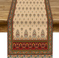 Boho Paisley Table Runner, Vintage Western Brown Dark Red Beige Flowers Leaves Print Table Runner for Kitchen Dining Table Wedding Holiday Party Decor, 13x70inch