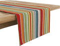 Ruvanti 100% Cotton Table Runner 48 Inches Long, Non-Slip, Stain Resistant, Washable & Reusable Table Runners Perfect for Wedding, Parties, Christmas, Holiday, in-Door use - Multi Stripe