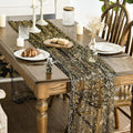Gold Gauze Table Runner 120 Inch 10FT, 6Pcs – Black – 120in