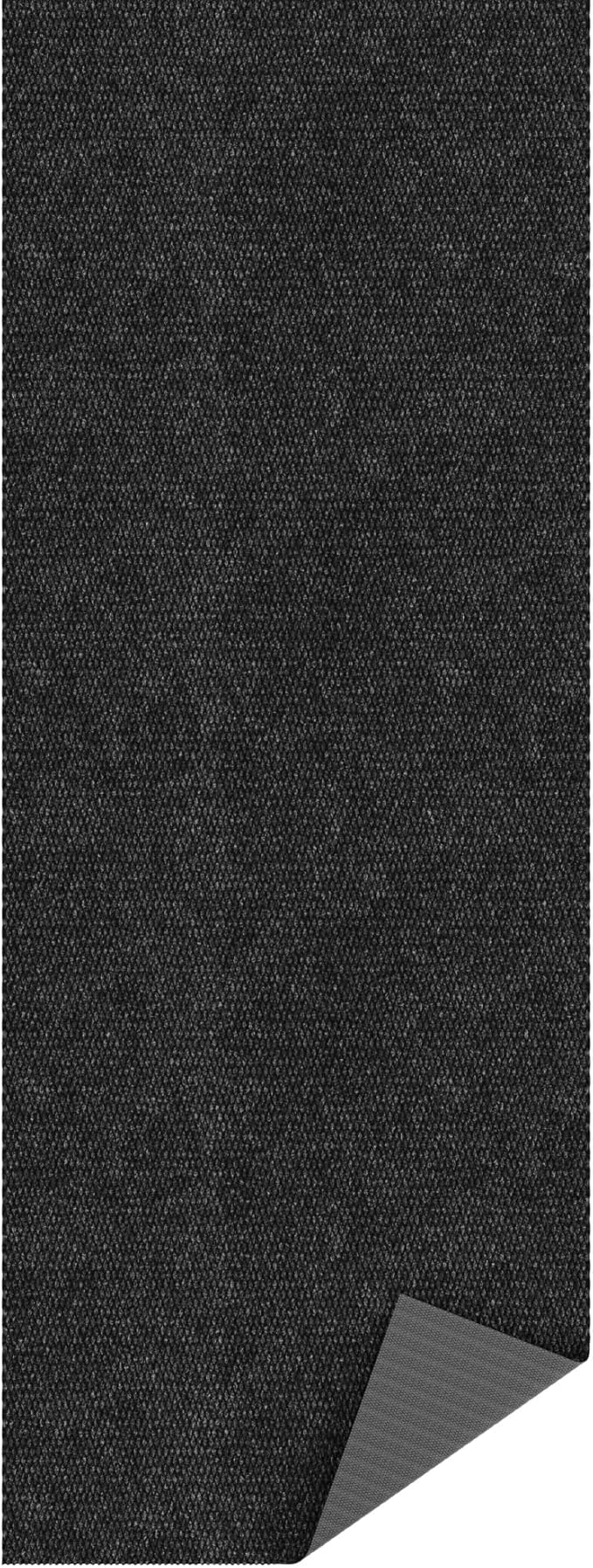 Ottomanson Commercial Scrape Rib Entry Mat – Heavy Duty Ribbed Floor Mat for High Traffic – Non Slip Rubber Back, Waterproof – Indoor Outdoor Use for Offices, Schools, Lobbies, 2'7" x 39', Black