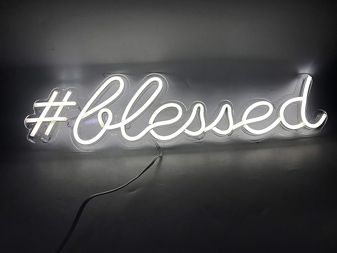 Lighted Neon Sign, 19.6 Inch USB Powered LED Wall Light, Silicone and Acrylic