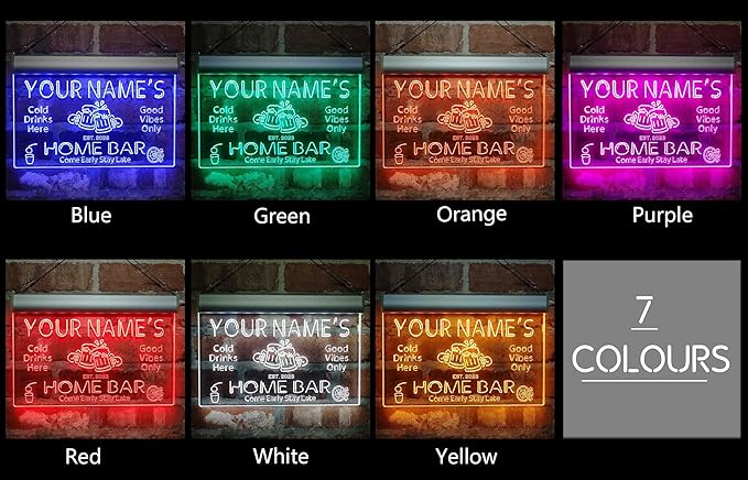 ADVPRO Personalized Your Name Custom Home Bar Beer Established Year Single Color LED Neon Sign 16 x 12 Inches st4s43-p11-tm-r