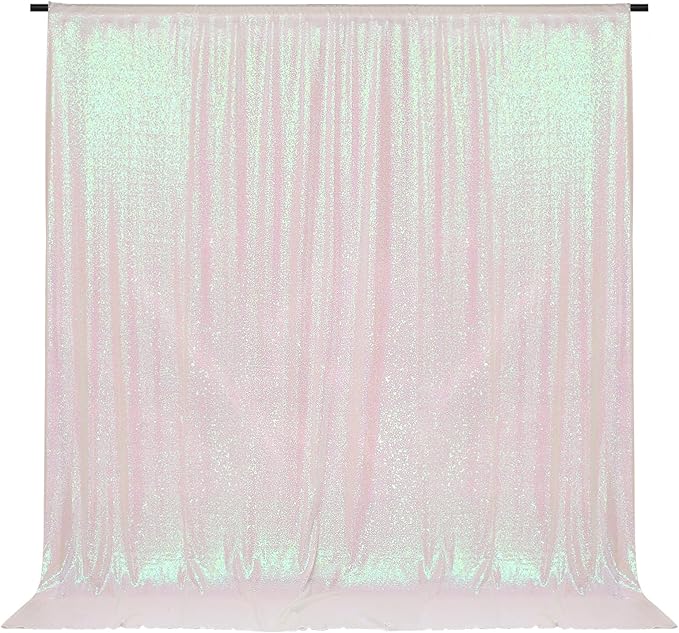 Backdrop, Iridescent Sequin, 6 x 6 Ft for Photography and Parties