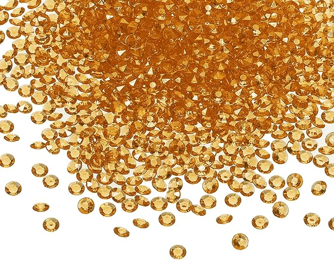 PATIKIL 4000 Pcs Wedding Table Scatter Confetti Crystals 6mm Acrylic Diamonds Vase Fillers Gems for Table Centerpiece Decorations Party Vase Beads, Coffee