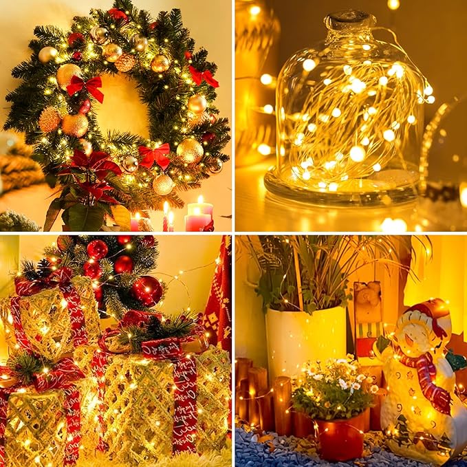 30 Pack Fairy Lights Battery Operated - 7ft 20 Led Twinkle Lights 3 Modes, Bulk Mini String Lights Waterproof for Mason Jars Vases DIY Party Wedding Decoration Christmas -Warm White