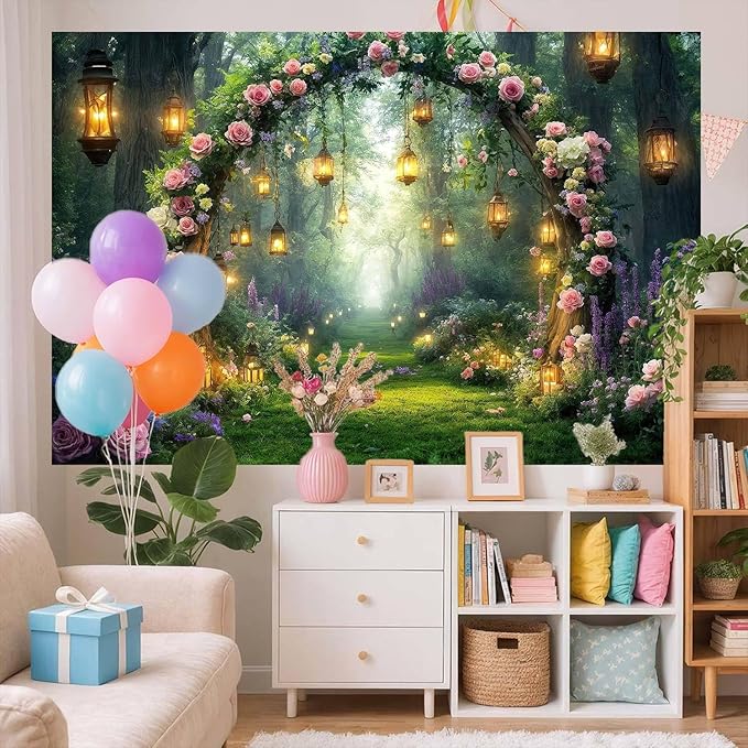 10x8ft Purple Flower Wedding Photography Backdrop Lavender Floral Wedding Bridal Photography Backdrop Anniversary Birthday Baby Shower Girl Party Banner Photo Booth Props Background Wall Decor