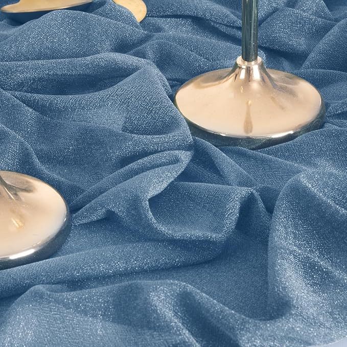 Outdoor Curtains Dusty Blue Sheer Gauze Drapes, 2 Panels 29 x 240 Inches