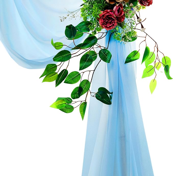 Backdrop Fabric Panels, Turquoise Sheer Chiffon, 2 Pack 30 in x 100 ft