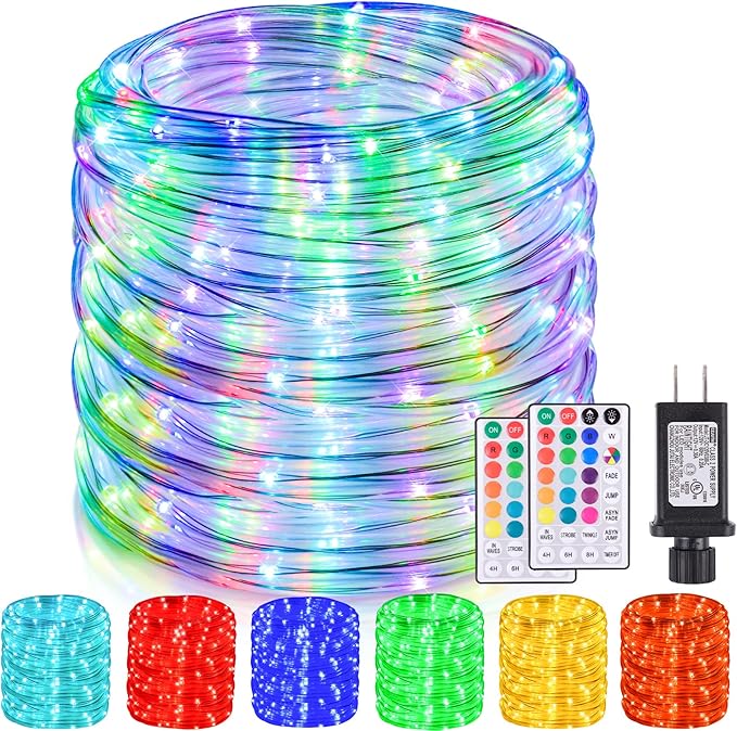 String Lights 164 ft, 500 LEDs, 16 Colors with Remote, Outdoor Use