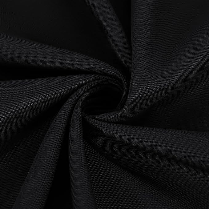Fitable 6 Pack Black Round Table Clothes - 90 Inches in Diameter - Stain Resistant and Washable Tablecloths, Polyester Fabric Table Covers for Wedding, Party, Banquet, Gathering