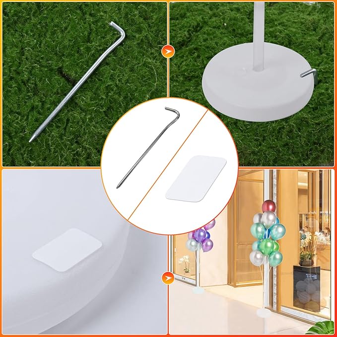 Balloon Arch Stand Kit, 4 Sets, 62 Inch Transparent PVC Poles