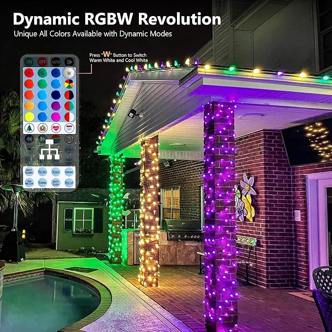 Indoor String Lights, 98.5 FT 300 LED Color Changing RGBW with Remote