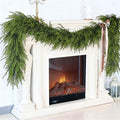 Garland 16 Ft Green Norfolk Pine Christmas Decor with Flexible Metal Frame