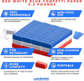 Confetti Paper 2 lb Red, White & Blue Biodegradable for Confetti Launchers