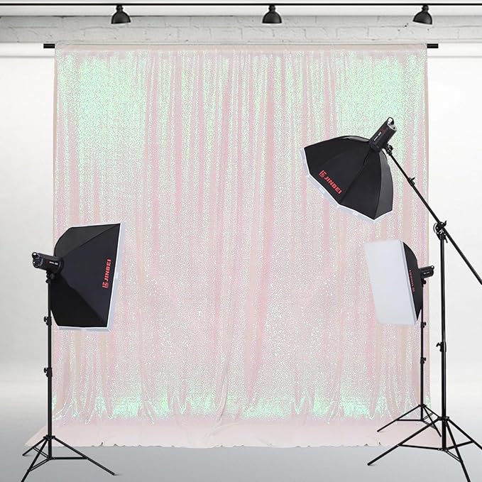 Backdrop, Iridescent Sequin, 6 x 6 Ft for Photography and Parties