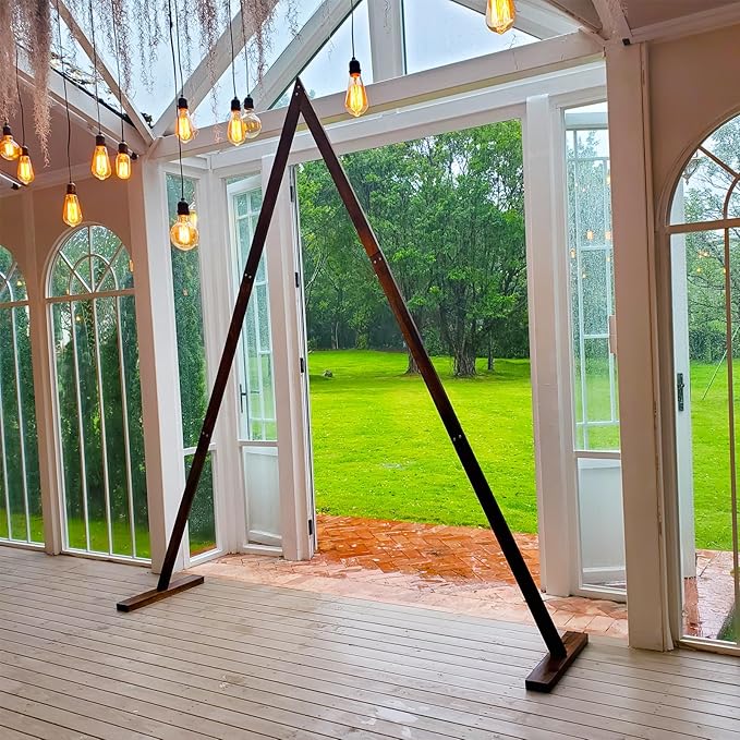 Wedding Arbor, Triangular Solid Wood Frame, Detachable, Unfinished
