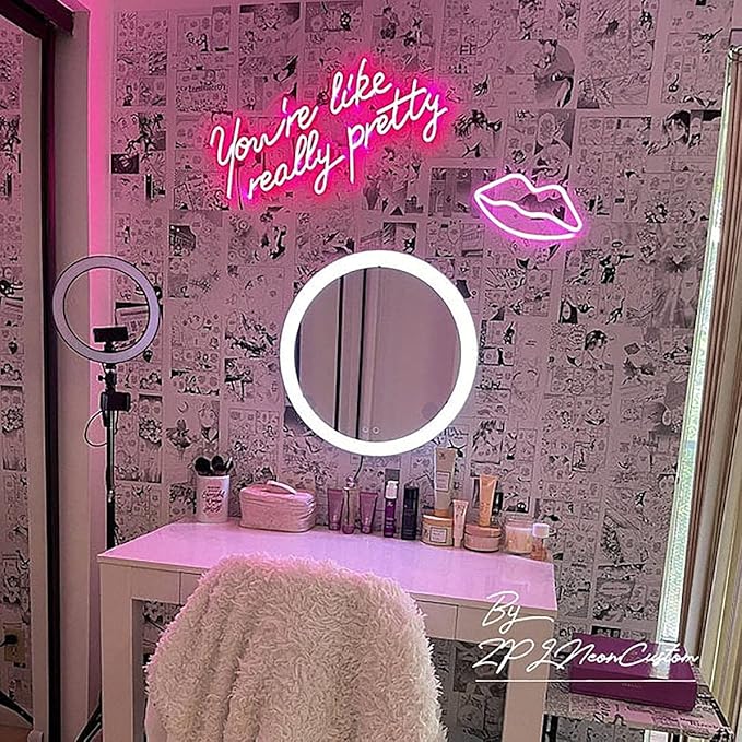 Lighted Neon Sign, 17.7 x 13.7 Inch USB-Powered Acrylic Wall Light Decor