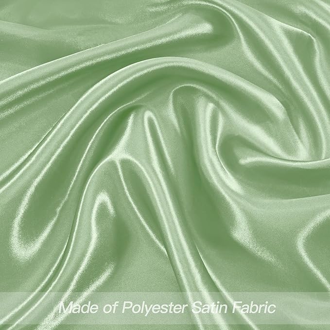 P Pothuiny 24 Pcs Silky Sage Green Satin Napkins 17 x 17 Inches, Square Smooth Wedding Dinner Napkins Satin Cloth Napkins Table Napkins for Banquet Party Restaurant Decor, Thanksgiving, Christmas
