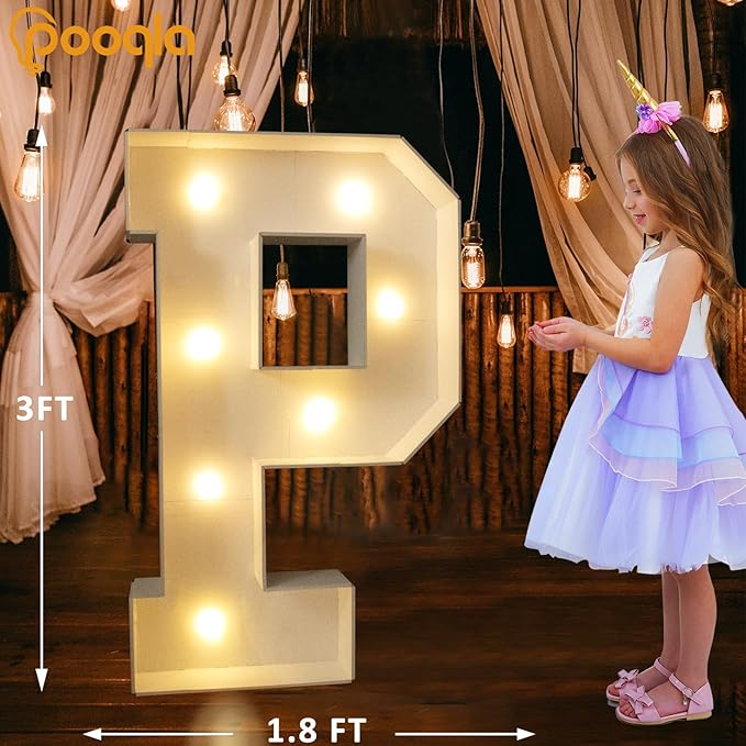 Party Decorations Light Up Marquee Letter P 3 Ft Foam Wall Mount