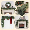 Garland Artificial Cedar, 2 Pieces 6 Ft Green PE Christmas Decor