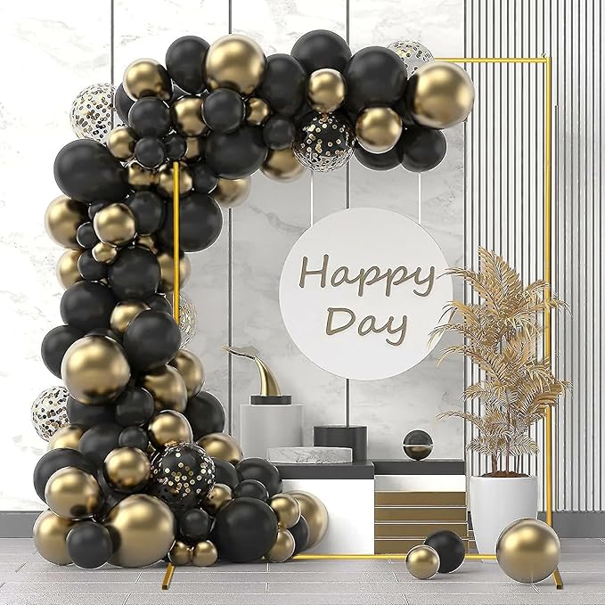 Arbor Backdrop Stand, 6.6 x 5 ft Gold Metal Balloon Arch Frame