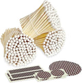 2" Classic White Tip Safety Matches | 300+ Bulk Artisan Matchsticks with Bumble Striker Stickers by Thankful Greetings | Decorative Candle Accessories | Unique & Fun for Home Decor, Gifts, & Events