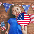 Paper Party Plates with Napkins, American Flag Design, 150 Count
