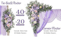Artificial Flowers Kit for Wedding Arch, Lilac Silk Roses, 2 Pieces