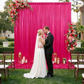 10x10ft Shimmer Hot Pink Sequin Backdrop Curtain for Parties, Thick Wrinkle Free Glitter Fuchsia Photo Backdrop Drapes Curtains for Birthday Wedding Halloween Photography Background-2 Panels 5x10ft