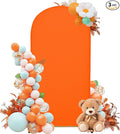 Wedding Arch Cover Spandex Arch Backdrop Cover 7.2FT Arch Stand Cover Arch Covers Stretchy Backdrop for Wedding Birthday Party Decoration Baby Shower Banquet (Candy Orange)