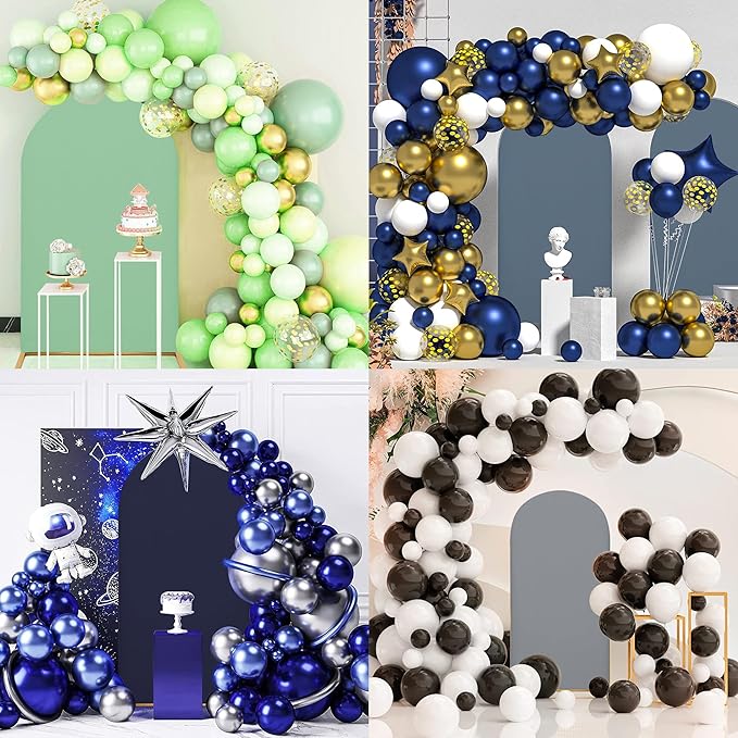 Wedding Arch Covers Arch Backdrop Cover Arch Stand Covers 7.2FT 6.6FT 6FT Set of 3 Arch Cover Spandex Fabric Stretchy Backdrop for Wedding Birthday Party Decoration Baby Shower (Dusty Blue)