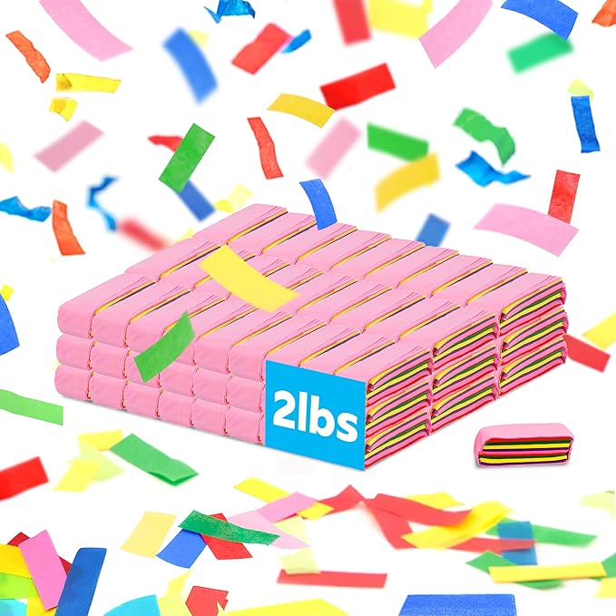Confetti Paper, Multicolor Biodegradable, 2 lb Party Pack