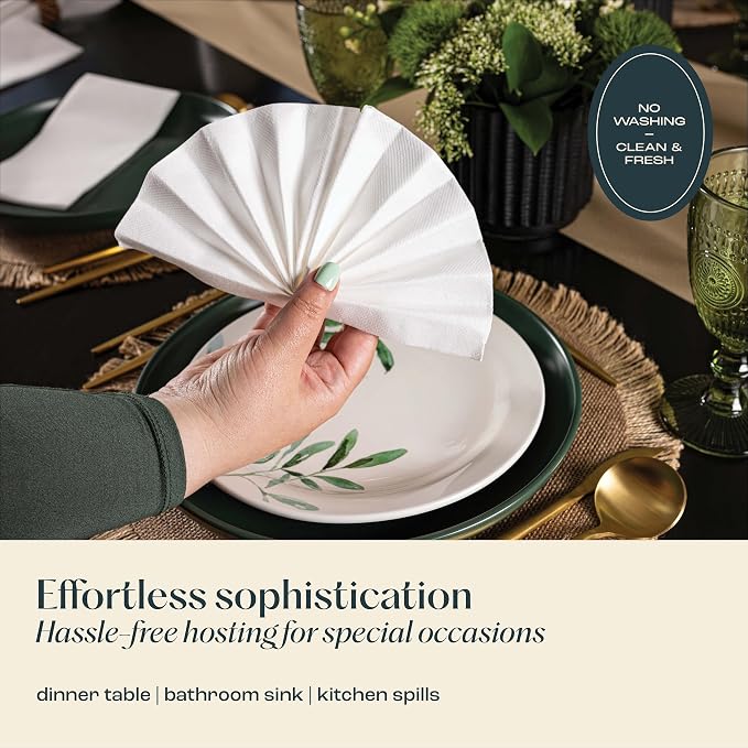 300-pack Servietto Disposable Linen-Feel Guest Towels - Image 6