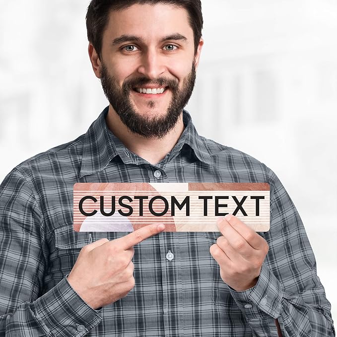 Custom Sign, Custom Street Sign, 11 Font Colors, 13 Font Styles, 4 Hole Options, 22 Sizes, 3x12 Inches, Rust Free DiBound, Fade Resistant, Made in USA by My Sign Center (Mid-Century Modern 1)