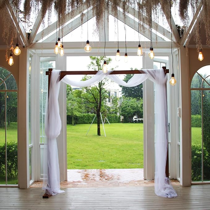 Wedding Arbor, 7.3 ft Solid Wood Square Arch, Detachable